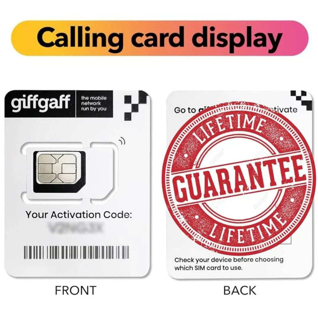 New Original UK GiffGaff SIM